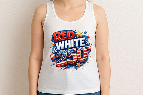 Red White 250 Patriotic PNG | Americana Sublimation Digital Download SVG BillahCrafts 
