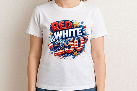 Red White 250 Patriotic PNG | Americana Sublimation Digital Download SVG BillahCrafts 