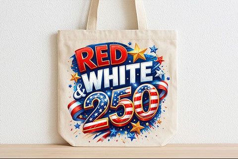 Red White 250 Patriotic PNG | Americana Sublimation Digital Download SVG BillahCrafts 