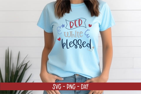 Red White And Blessed SVG-4th Of July SVG SVG Linden Valley Designs 