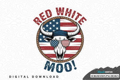Red white and blue bull skull sublimation design Sublimation Regulrcrative 