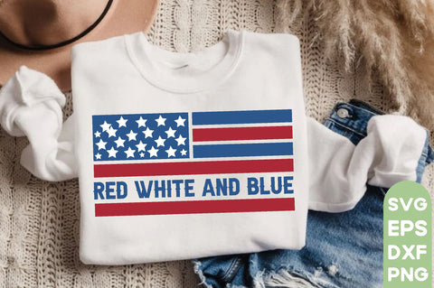 Red white and blue, Patriotic Flag Svg Bundle, American Flag SVG Bundle, July 4th, Patriotic Svg, Fourth Of July,Funny Quote Svg,flag svg,flag PNG, SVG farhad farhad 