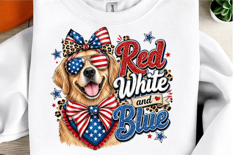 Red White and Blue Png, Dog 4th of July Sublimation designmaster24 