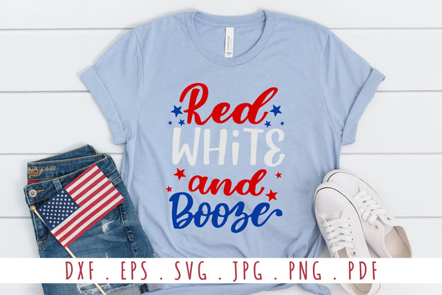Red White And Booze Quotes SVG Cut Files SVG dapiyupi store 