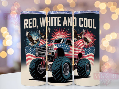 Red White And Cool Patriotic Tumbler, 4th Of July Tumbler Wrap, Patriotic Tumbler PNG, USA Sublimation Design, Summer Tumbler Wrap, Funny Patriotic Tumbler, 20oz Independence Day Wrap Sublimation SvggirlplusArt 