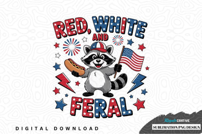 Red, white, and feral sublimation png design Sublimation Regulrcrative 