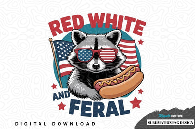Red white and feral sublimation png design Sublimation Regulrcrative 