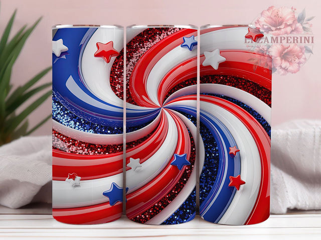 Red White Blue Patriotic Freedom Tumbler, 4th of July Wrap, 20oz Tumbler Sublimation, Patriotic Stars & Stripes Design, USA Freedom Tumbler, Independence Day Wrap, Fireworks Celebration Sublimation Sublimation Li Zamperini 