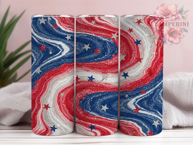 Red White Blue Patriotic Splash Tumbler, 4th of July Wrap, 20oz Tumbler Sublimation, Red White Blue Splatter Design, USA Freedom Tumbler, Stars & Stripes Splash Wrap, Independence Day Sublimation Sublimation Li Zamperini 