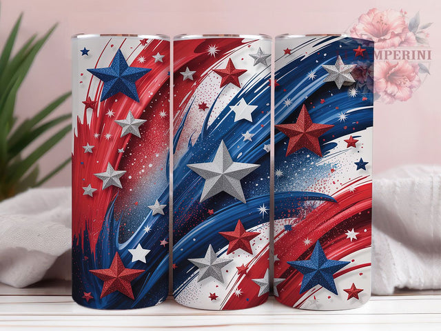 Red White Blue Patriotic Splash Tumbler, 4th of July Wrap, 20oz Tumbler Sublimation, Red White Blue Splatter Design, USA Freedom Tumbler, Stars & Stripes Splash Wrap, Independence Day Sublimation Sublimation Li Zamperini 