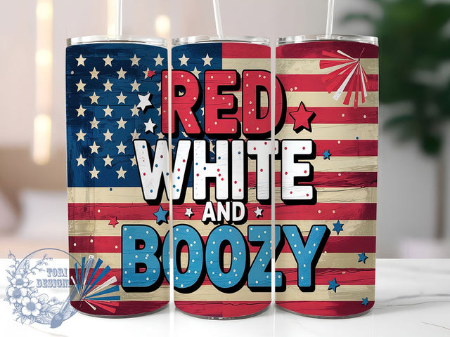 Red White Boozy Patriotic Tumbler, American Flag Wrap, Patriotic Tumbler PNG, 4th Of July Tumbler, USA Tumbler Design, Boozy Summer Tumbler, Stars And Stripes Wrap Sublimation ToriDesigns 