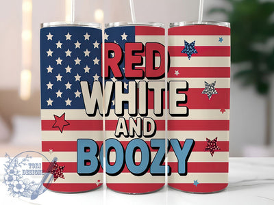 Red White Boozy Patriotic Tumbler, American Flag Wrap, Patriotic Tumbler PNG, 4th Of July Tumbler, USA Tumbler Design, Boozy Summer Tumbler, Stars And Stripes Wrap Sublimation ToriDesigns 