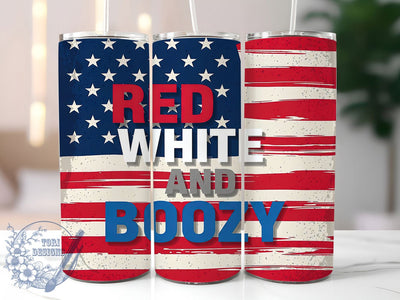 Red White Boozy Patriotic Tumbler, Patriotic Tumbler Design, American Flag Tumbler PNG, 4th Of July Sublimation, Funny USA Tumbler, 20oz Tumbler Wrap, Independence Day PNG Sublimation ToriDesigns 