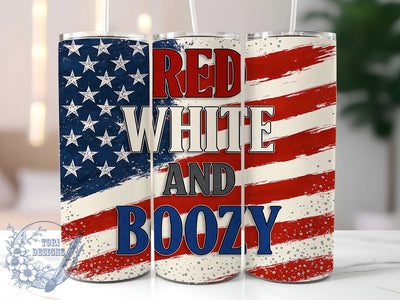 Red White Boozy Patriotic Tumbler, Patriotic Tumbler Design, American Flag Tumbler PNG, 4th Of July Sublimation, Funny USA Tumbler, 20oz Tumbler Wrap, Independence Day PNG Sublimation ToriDesigns 