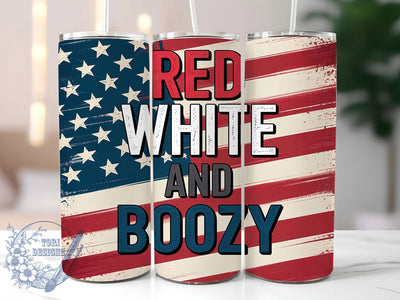 Red White Boozy Patriotic Tumbler, Patriotic Tumbler Design, American Flag Tumbler PNG, 4th Of July Sublimation, Funny USA Tumbler, 20oz Tumbler Wrap, Independence Day PNG Sublimation ToriDesigns 