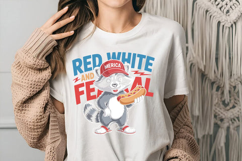 Red White Merica And Feral SVG Angelina750 