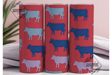 Red, White & Moo Tumbler Design Sublimation sassyprint 