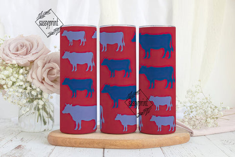 Red, White & Moo Tumbler Design Sublimation sassyprint 