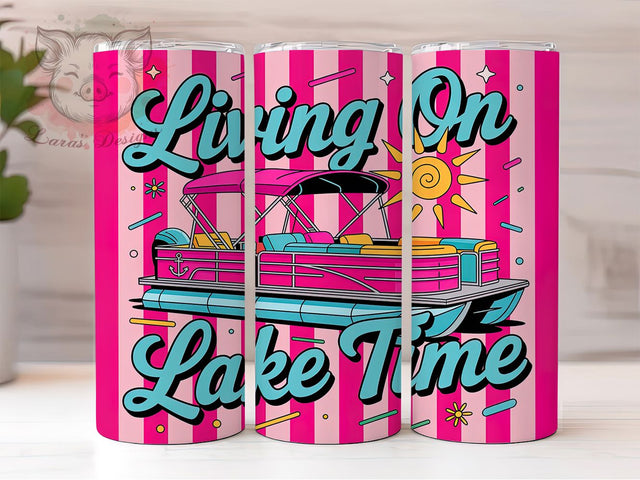 Redneck Lake Life 20oz Tumbler Wrap, Living On Lake Time, Retro Lake Life, Country Living, Outdoor Adventure, 20oz Tumbler Wrap, Sublimation PNG Sublimation Lara' s Designs 