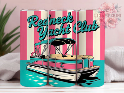 Redneck Yacht Club 20oz Tumbler Wrap, Redneck Yacht Club, Retro Lake Life, Country Living, Outdoor Adventure, 20oz Tumbler Wrap, Sublimation PNG Sublimation Li Zamperini 