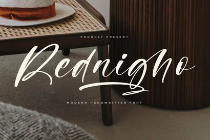 Rednigho - Modern Handwritten Font Font Letterena Studios 
