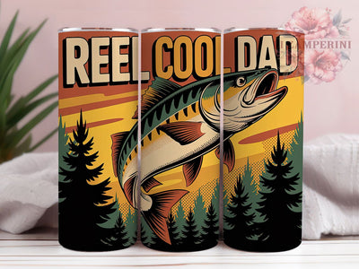 Reel Cool Dad 20oz Tumbler Wrap, Fishing Dad, Funny Dad Quote, Father’s Day, Outdoor Lifestyle, 20oz Tumbler Wrap, Sublimation PNG Sublimation Li Zamperini 