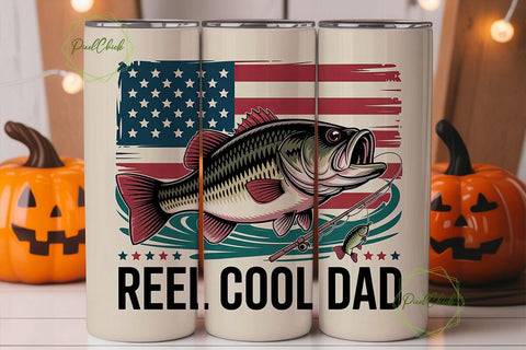 Reel Cool Dad 20oz Tumbler Wrap Sublimation PixelChick 