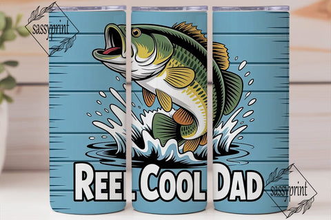 Reel Cool Dad 20oz Tumbler Wrap Sublimation sassyprint 