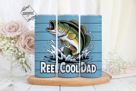 Reel Cool Dad 20oz Tumbler Wrap Sublimation sassyprint 