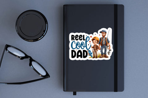 Reel cool dad Sticker Design Sublimation Regulrcrative 