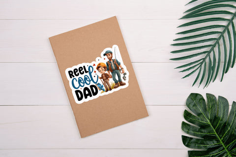 Reel cool dad Sticker Design Sublimation Regulrcrative 