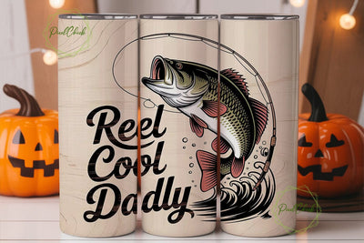 Reel Cool Daddy 20oz Tumbler Wrap Sublimation PixelChick 