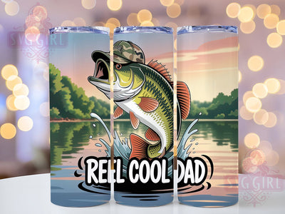 Reel Cool Fishing Dad 20oz Tumbler, Father’s Day Gift, Sublimation Wrap, Fishing Dad Mug, 20oz Tumbler Design, Reel Cool Dad Quote, Outdoor Father Design Sublimation SvggirlplusArt 