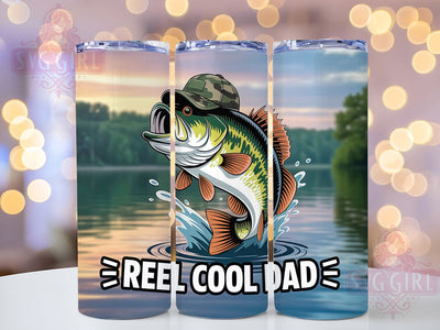 Reel Cool Fishing Dad 20oz Tumbler, Father’s Day Gift, Sublimation Wrap, Fishing Dad Mug, 20oz Tumbler Design, Reel Cool Dad Quote, Outdoor Father Design Sublimation SvggirlplusArt 