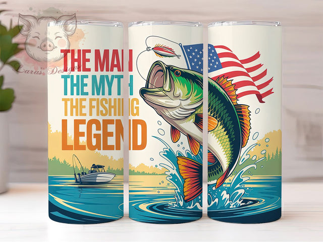 Reel Cool Fishing Dad Tumbler, Fishing Dad Tumbler, Bass Fishing Present, Angler Drinkware, Lake Life Design, Fish Hunter Cup, Fishing Humor Gift Sublimation Lara' s Designs 