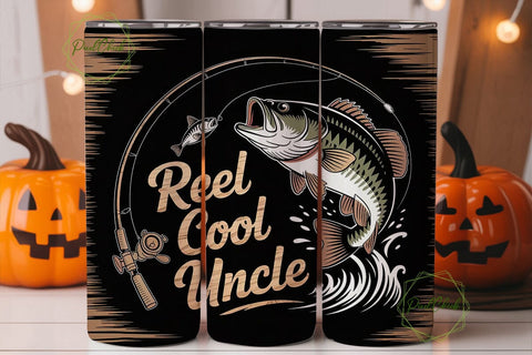 Reel Cool Uncle 20oz Tumbler Wrap Sublimation PixelChick 
