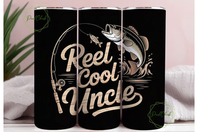 Reel Cool Uncle 20oz Tumbler Wrap Sublimation PixelChick 