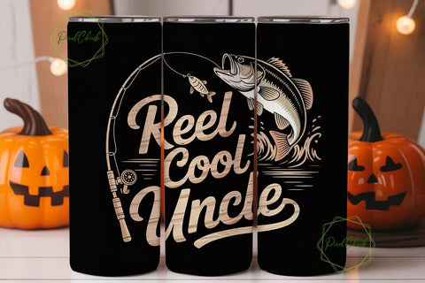 Reel Cool Uncle 20oz Tumbler Wrap Sublimation PixelChick 