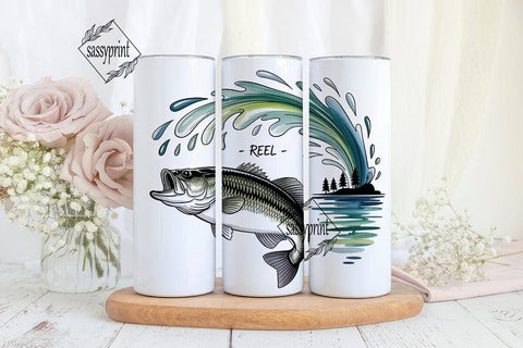 Reel Fresh Fishing 20oz Tumbler Wrap Sublimation sassyprint 