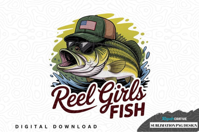 Reel girls fish sublimation png design Sublimation Regulrcrative 