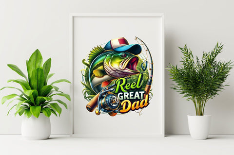 Reel Great Dad PNG, Fishing Dad Design Sublimation Clipart Sublimation SVGArt 