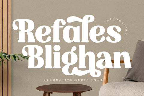Refales Blighan - Decorative Serif Font Font Letterena Studios 