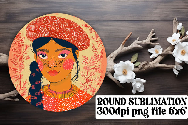 Refined Lady Ornament - Sublimation Keychain Sublimation afrosvg 