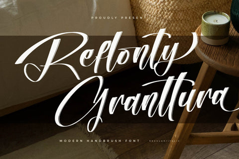 Reflonty Granttura - Modern Handbrush Font Font Letterena Studios 