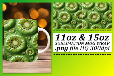 Refreshing Citrus Mug Wrap: Sublimated Fruit Fun Sublimation afrosvg 