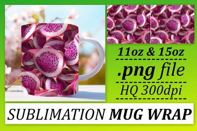 Refreshing Fruit Pattern Mug Design: Sublimation Chic Sublimation afrosvg 
