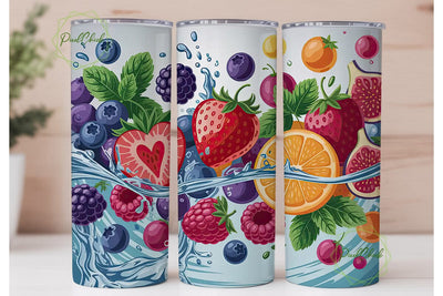 Refreshing Fruit Splash 20oz Tumbler Sublimation PixelChick 