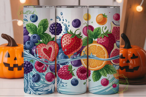 Refreshing Fruit Splash 20oz Tumbler Sublimation PixelChick 