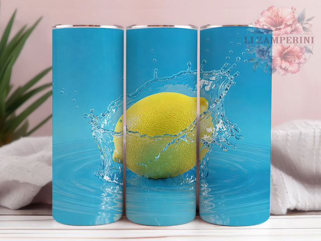 Refreshing Lemon Citrus Tumbler Wrap, Citrus Drink Wrap, Refreshing Summer Tumbler, Yellow Fruit Tumbler, 20oz Lemon Tumbler Wrap, Summer Drink Sublimation Sublimation Li Zamperini 