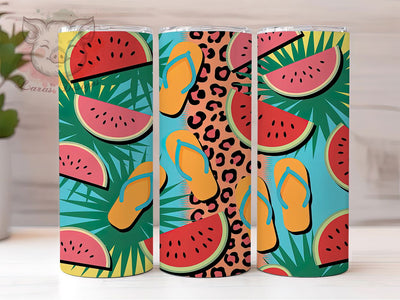 Refreshing Summer Watermelon 20oz Tumbler, Summer Fruit PNG, Tropical Summer Sublimation, 20oz Skinny Tumbler, Refreshing Fruit Design, Cute Watermelon Art, Summer Vibes Tumbler Sublimation Lara' s Designs 